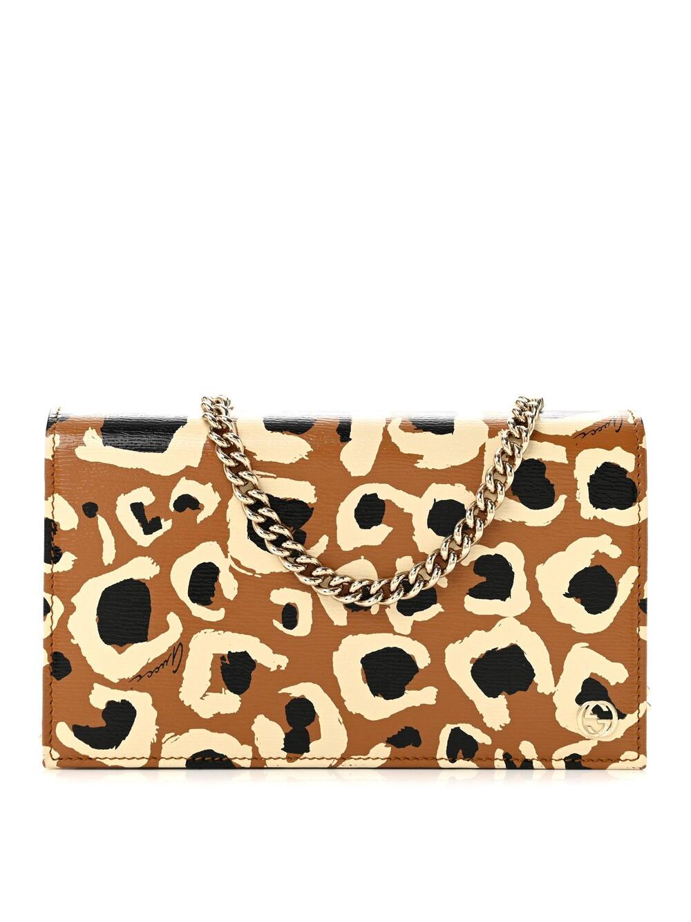 Gucci Patent Leopard Print Betty Chain #347440G45B